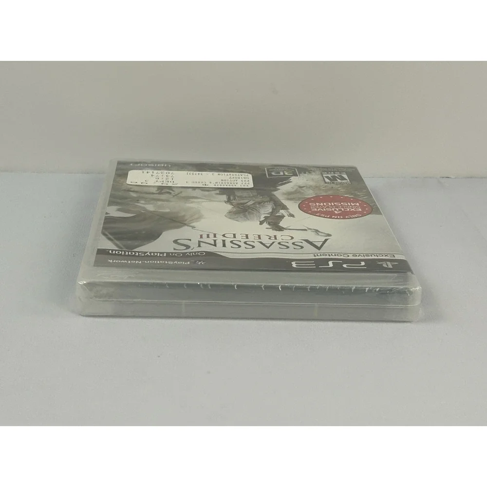 Assassin's Creed III PS3 New Sealed Ubisoft Action Adventure Game 3D Compatible